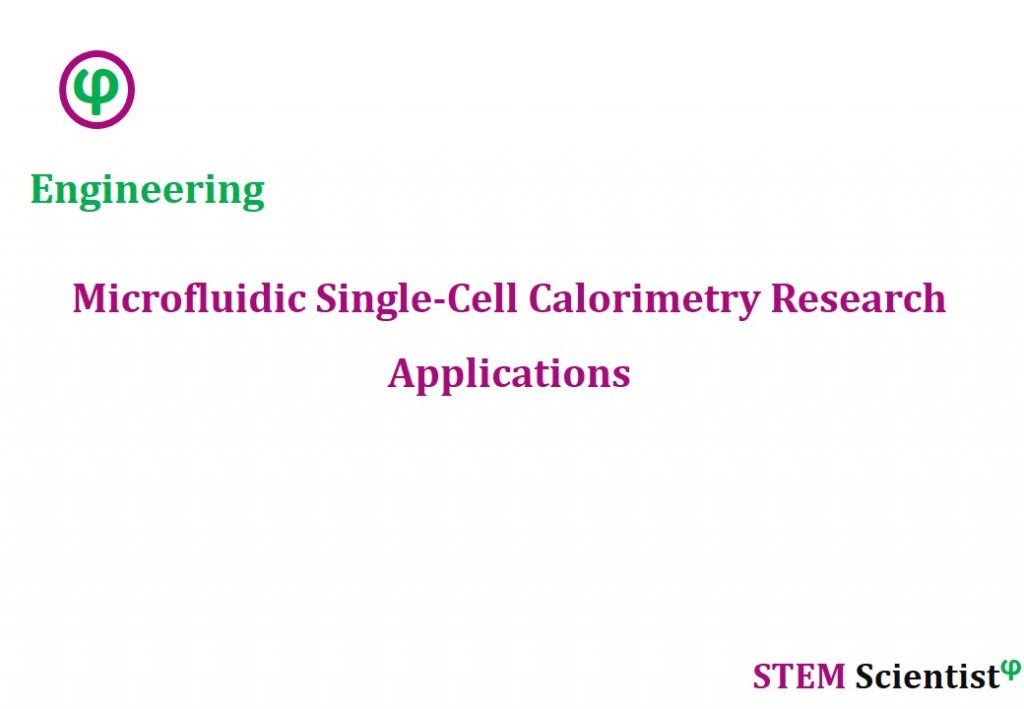 Microfluidic singlecell calorimetry Research Applications STEM Scientist